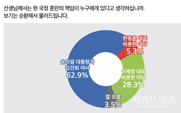 국정 혼란 책임